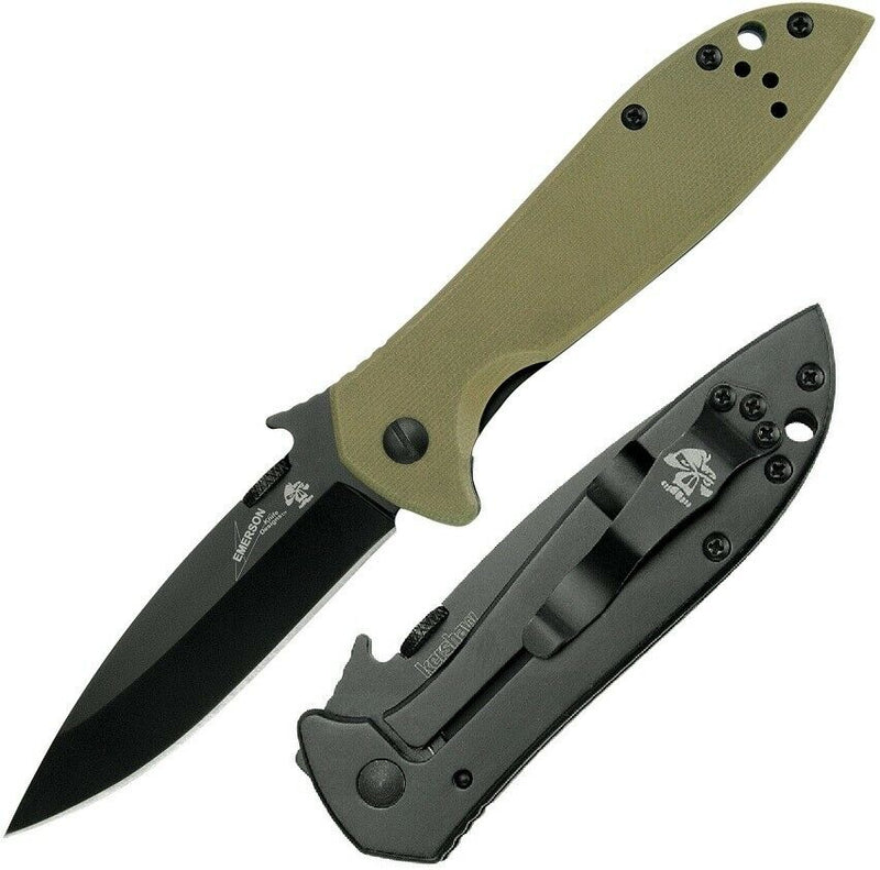 Kershaw Emerson CQC-4K Folding Knife 3.25" 8Cr13MoV Steel Blade Tan G10 Handle 6054BRNBLK -Kershaw - Survivor Hand Precision Knives & Outdoor Gear Store