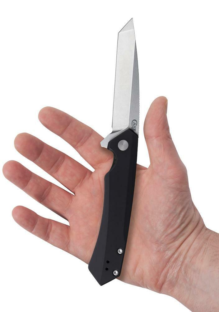 Case XX Kinzua Framelock Folding Knife 3.75" S35VN Steel Tanto Blade Black Aluminum Handle 64665 -Case Cutlery - Survivor Hand Precision Knives & Outdoor Gear Store