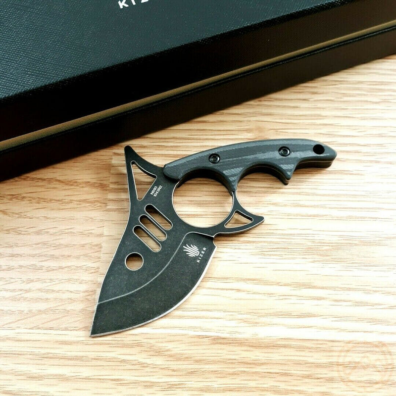 Kizer Cutlery Shark Fixed Knife 2.5" Bohler N690 Steel Blade Carbon Fiber Handle 1043N2 -Kizer Cutlery - Survivor Hand Precision Knives & Outdoor Gear Store