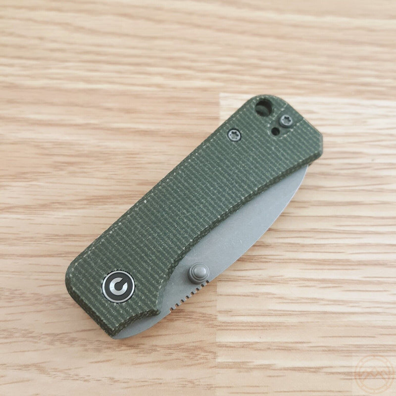 Civivi Baby Banter Linerlock Folding Knife 2.25" Nitro-V Steel Blade Green Canvas Micarta Handle VC19068SB1 -Civivi - Survivor Hand Precision Knives & Outdoor Gear Store