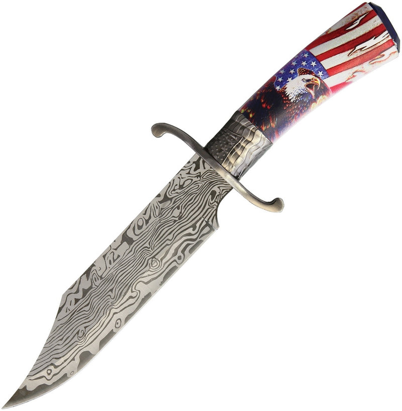 Frost Cutlery Patriotic Bowie Fixed Knife 7.5" Stainless Steel Blade ABS Handle 1911 -Frost Cutlery - Survivor Hand Precision Knives & Outdoor Gear Store