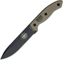 ESEE CM6 Combat Tactical Fixed Knife 5.88" Gray Powder Coated 1095HC Steel Drop Point Blade Green Canvas Micarta Handle CM6TGM -ESEE - Survivor Hand Precision Knives & Outdoor Gear Store