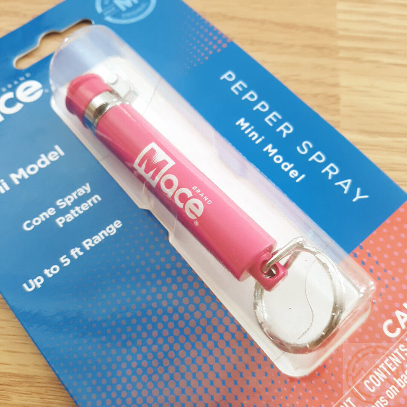 Mace Mini KeyGuard Pink 10% OC Pepper Cone Spray Pattern Reaches Up To 5 Feet / 6 Bursts 80811 -Mace - Survivor Hand Precision Knives & Outdoor Gear Store