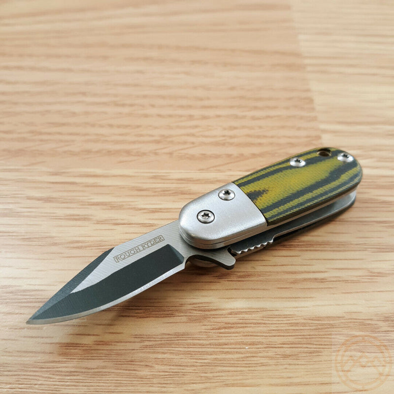 Rough Ryder Baby Bee Folding Knife 1.5" Stainless Steel Blade Black/Yellow G-10 Handle 2508 -Rough Ryder - Survivor Hand Precision Knives & Outdoor Gear Store