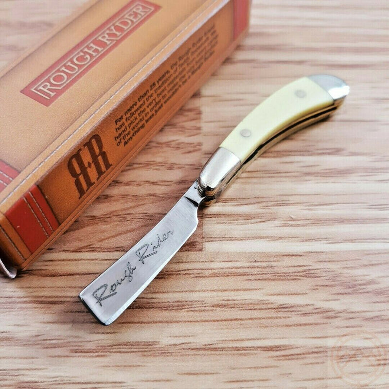 Rough Ryder Mini Razor Stainless Steel Blade Yellow Smooth Synthetic Handle 1362 -Rough Ryder - Survivor Hand Precision Knives & Outdoor Gear Store