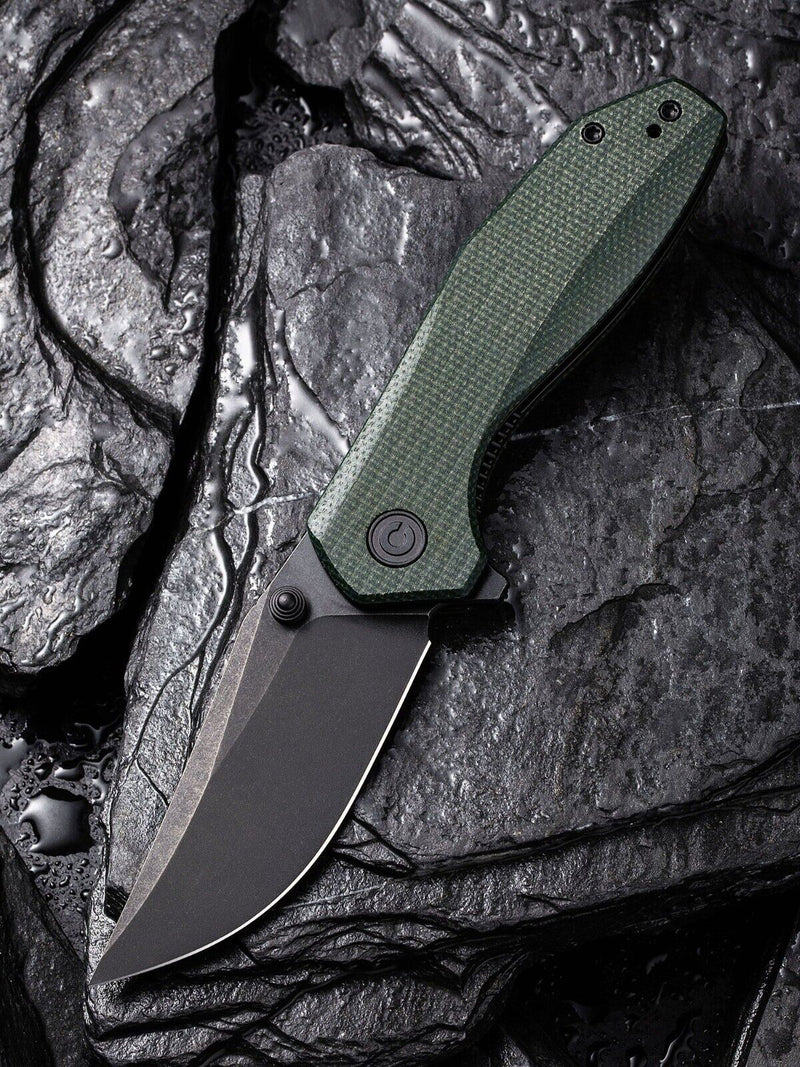 Civivi ODD 22 Liner Folding Knife 3" 14C28N Sandvik Steel Clip Point Blade Green Micarta Handle C210322 -Civivi - Survivor Hand Precision Knives & Outdoor Gear Store