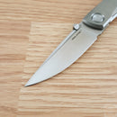 Real Steel Luna Boost Folding Knife 2.75" Bohler N690 Steel Blade Gray Titanium Handle 7071 -Real Steel - Survivor Hand Precision Knives & Outdoor Gear Store