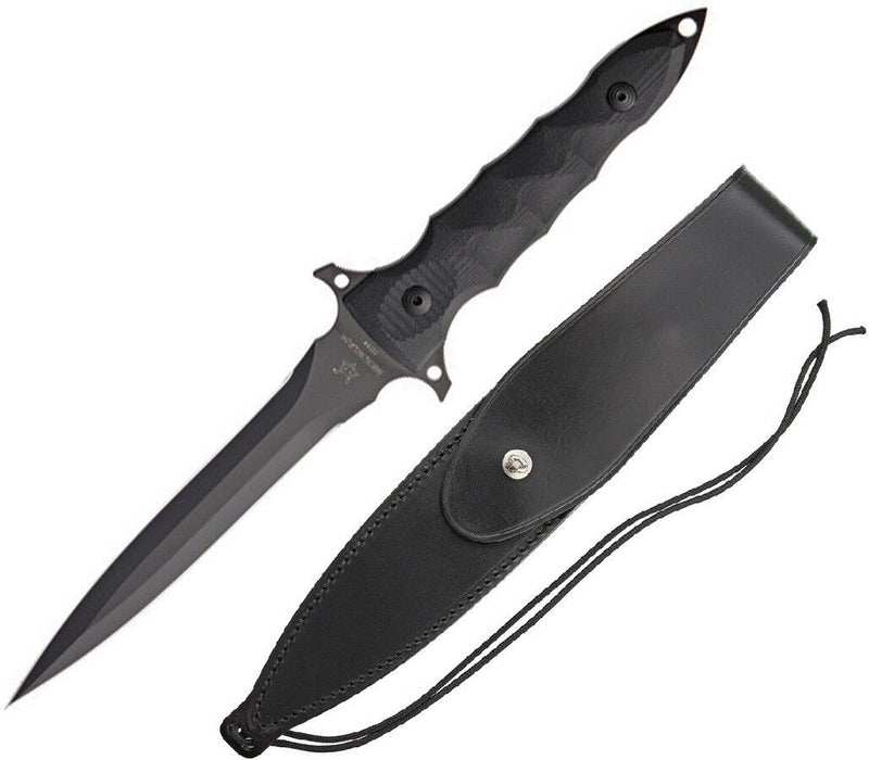 Fox Modras Dagger Fixed Knife 7" N690Co Steel Full Tang Blade Black G10 Handle 507 -Fox - Survivor Hand Precision Knives & Outdoor Gear Store