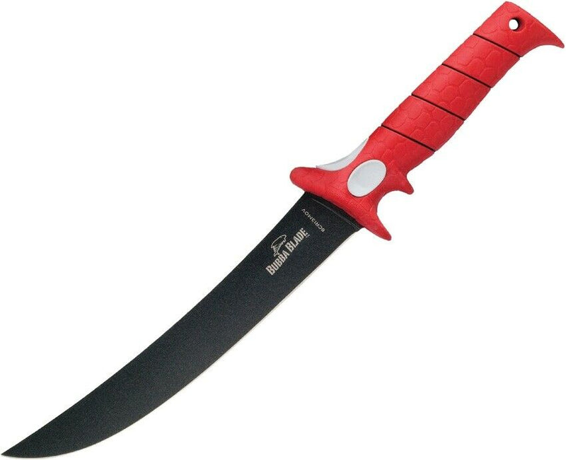 Bubba Blade Stiff Fillet Kitchen Knife 9" High Carbon Steel Full Tang Blade Red TPR Handle 19S -Bubba Blade - Survivor Hand Precision Knives & Outdoor Gear Store