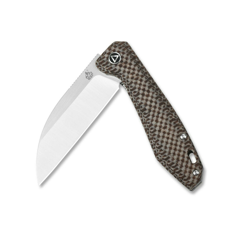 QSP Knife Pelican Folding Knife 3.63" CPM S35VN Steel Blade Brown Micarta Handle 118A2 -QSP Knife - Survivor Hand Precision Knives & Outdoor Gear Store