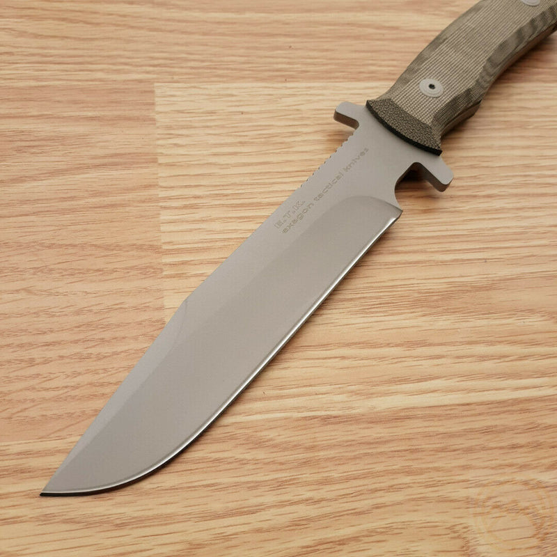 Fox E.T.K. Exagon Fixed Knife 6.75" 440C Steel Blade Green Canvas Micarta Handle 1663TK -Fox - Survivor Hand Precision Knives & Outdoor Gear Store