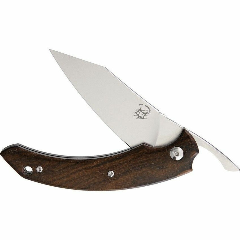 Fox Dragotac Piemontes Folding Knife 3" N690Co Steel Blade Brown Ziricote Wood Handle X518ZW -Fox - Survivor Hand Precision Knives & Outdoor Gear Store
