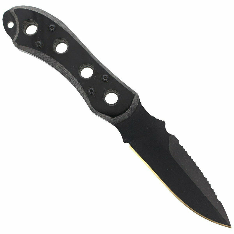 Fox Tecnoreef Diving Folding Knife 4.25" 440B Steel With Partially Serrated Blade. Black G10 Handle 468 -Fox - Survivor Hand Precision Knives & Outdoor Gear Store
