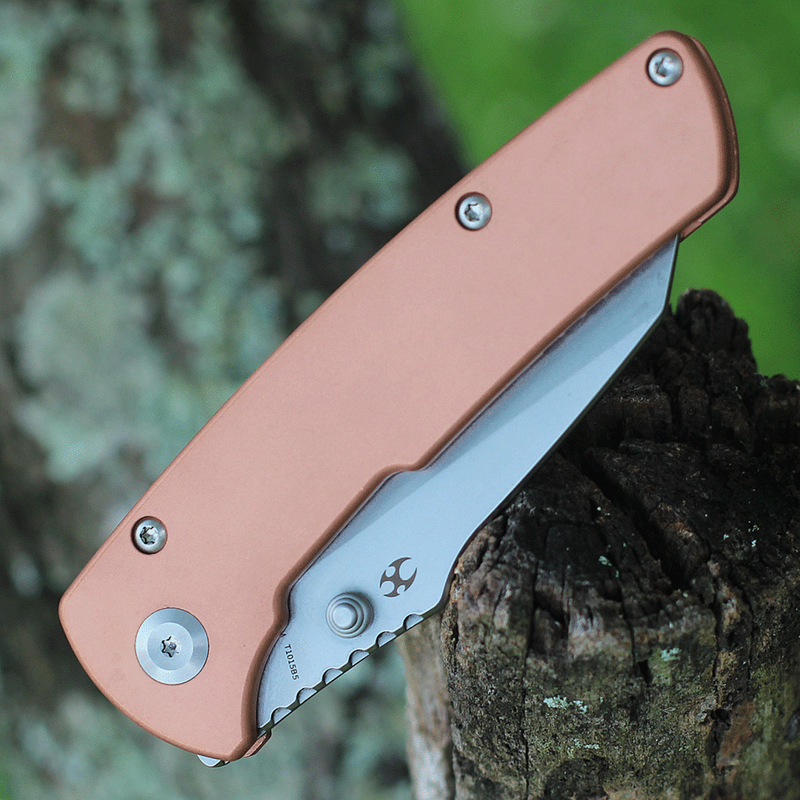 Kansept Knives Main Liner Folding Knife 3.5" 154CM Steel Blade Copper Handle 1015B5 -Kansept Knives - Survivor Hand Precision Knives & Outdoor Gear Store