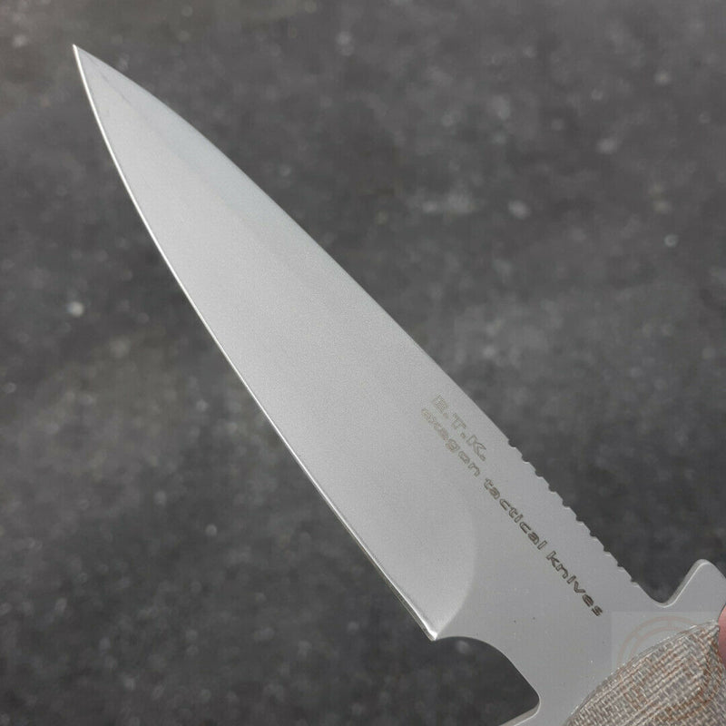 Fox Exagon Tactical Fixed Knife 5.5" 440C Steel Blade Green Canvas Micarta Handle 1665TK -Fox - Survivor Hand Precision Knives & Outdoor Gear Store