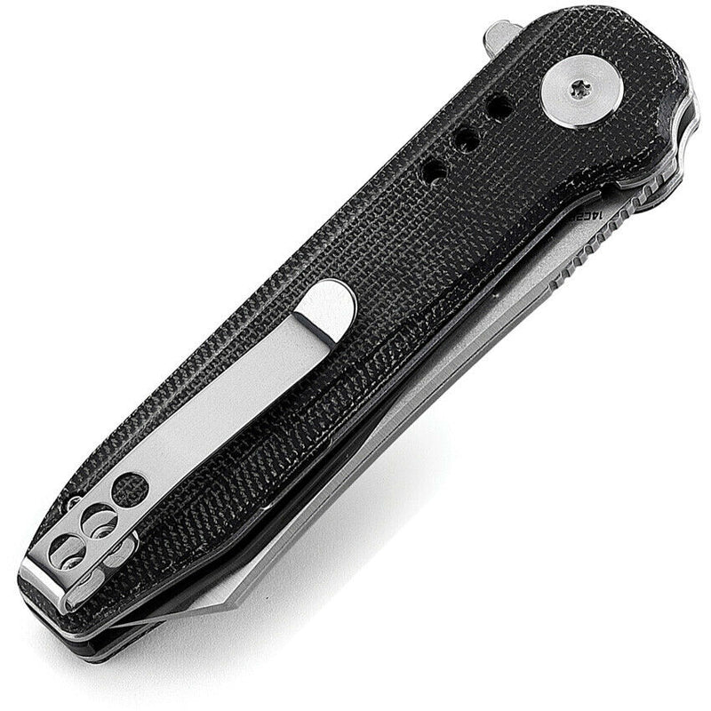 Bestech Knives Syntax Folding Knife 2.88" 14C28N Steel Blade Black Canvas Micarta Handle KG40D -Bestech Knives - Survivor Hand Precision Knives & Outdoor Gear Store