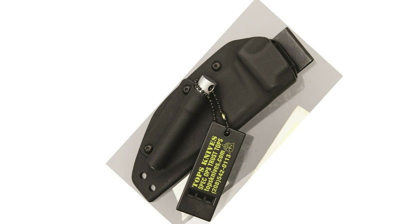 TOPS Lite Trekker Fixed Knife 4.25" 1095HC Steel Blade Micarta / Black Composition Handle TLT01SB -TOPS - Survivor Hand Precision Knives & Outdoor Gear Store