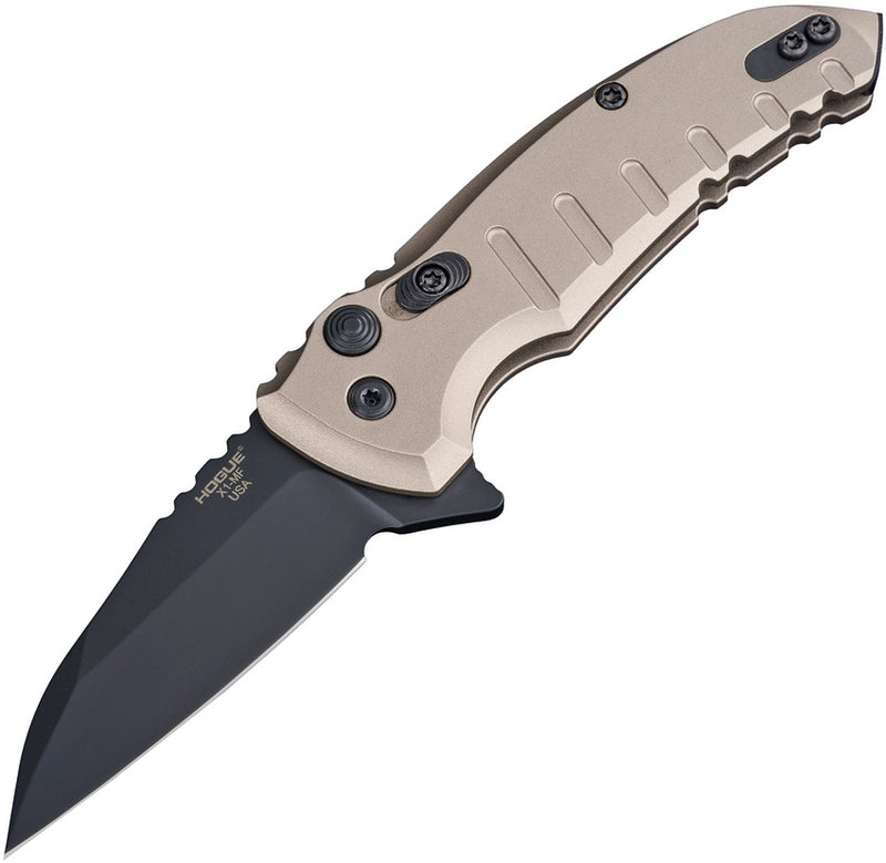 Hogue X1 Microflip Button Lock Folding Knife 2.75" CPM-154 Steel Blade Aluminum Handle 24167 -Hogue - Survivor Hand Precision Knives & Outdoor Gear Store