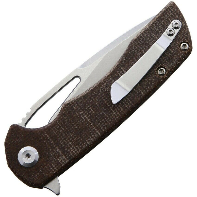 Kansept Knives Kyro Folding Knife 3.5" D2 Tool Steel Blade Brown Micarta Handle 1001A1 -Kansept Knives - Survivor Hand Precision Knives & Outdoor Gear Store