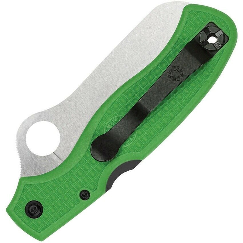 Spyderco Atlantic Salt Lockback Folding Knife 3.63" LC 200 N Tool Steel Blade Green Bi-Directional Texture FRN Handle C89FPGR -Spyderco - Survivor Hand Precision Knives & Outdoor Gear Store
