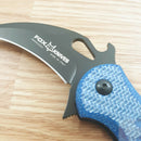 Fox Karambit Folding Knife 3" N690 Steel Blade Blue G10 / Carbon Fiber Handle 479BLT -Fox - Survivor Hand Precision Knives & Outdoor Gear Store