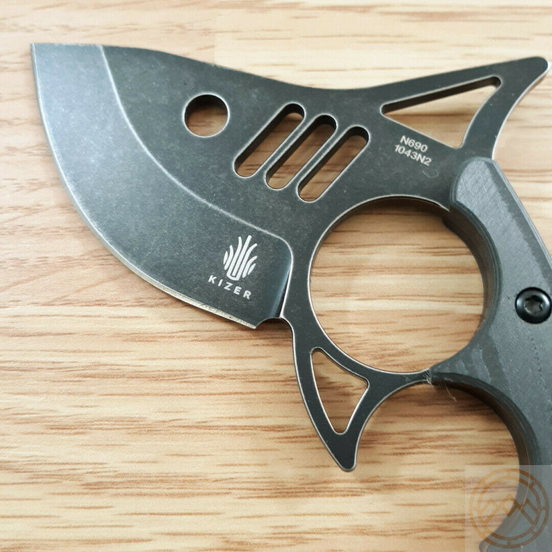 Kizer Cutlery Shark Fixed Knife 2.5" Bohler N690 Steel Blade Carbon Fiber Handle 1043N2 -Kizer Cutlery - Survivor Hand Precision Knives & Outdoor Gear Store