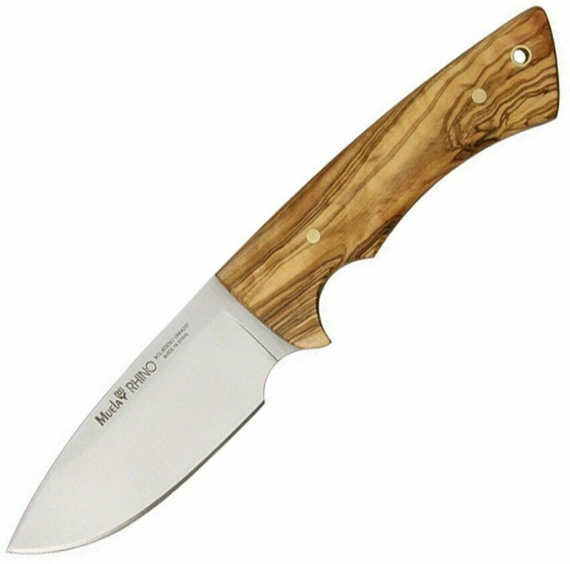 Muela Rhino Fixed Knife 4" 440 Steel Full Tang Drop Point Blade Olive Wood Handle 91641 -Muela - Survivor Hand Precision Knives & Outdoor Gear Store