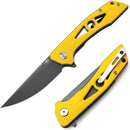 Bestech Knives Eye Of Ra Folding Knife 3.38" D2 Tool Steel Blade Yellow G10 Handle G23C -Bestech Knives - Survivor Hand Precision Knives & Outdoor Gear Store