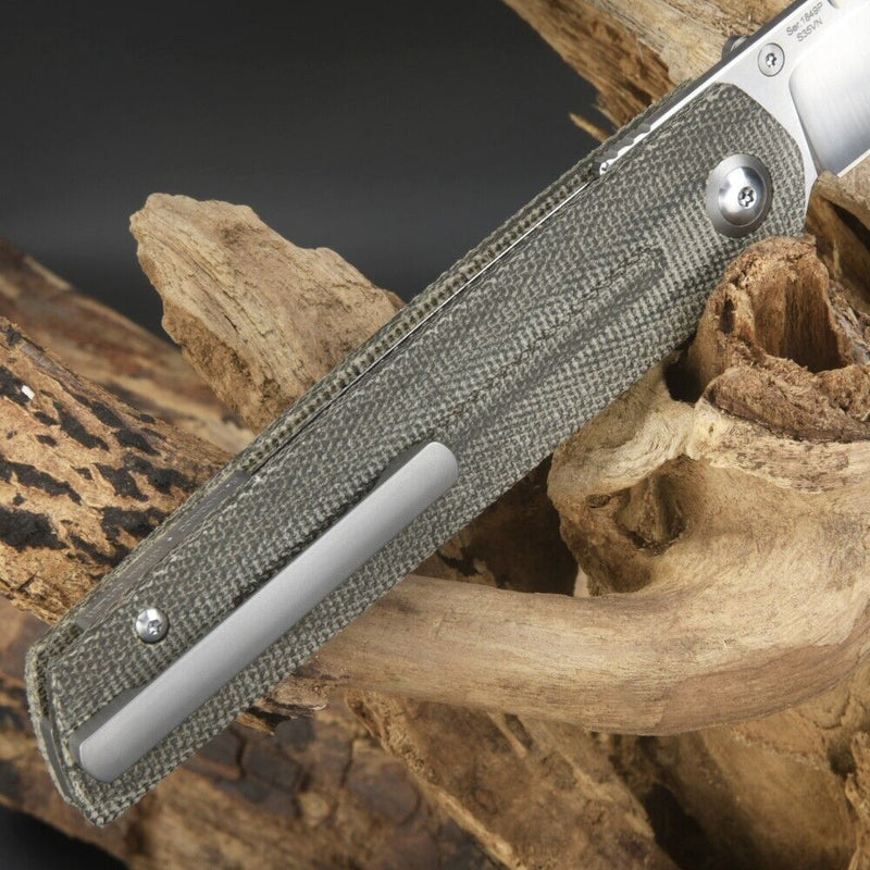 Artisan Sirius Folding Knife 3.54" S35VN Steel Blade Green Micarta Handle Z1849PODG -Artisan - Survivor Hand Precision Knives & Outdoor Gear Store