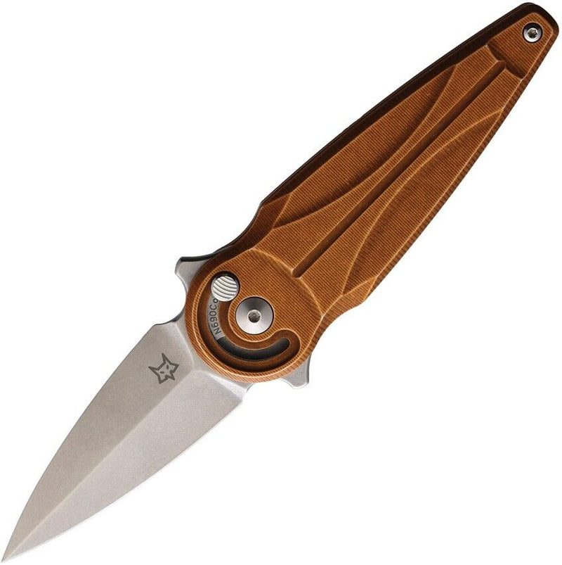 Fox Saturn Slide Folding Knife 2.56" N690 Steel Blade Copper Aluminum Handle 551ALCO -Fox - Survivor Hand Precision Knives & Outdoor Gear Store