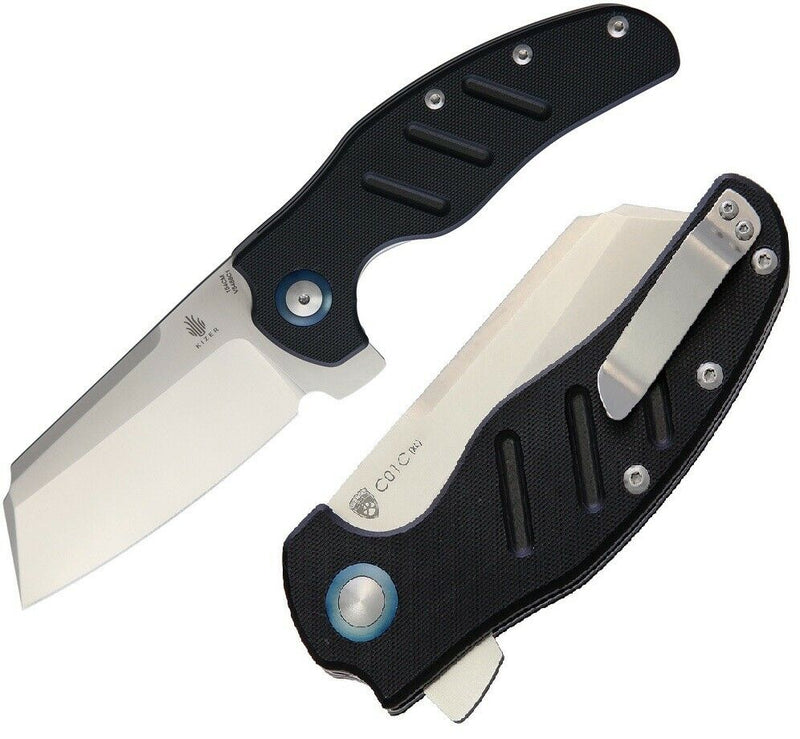 Kizer Cutlery Sheepdog Linerlock Folding Knife 4" 154CM Steel Blade Black G10 Handle KIV5488C1 -Kizer Cutlery - Survivor Hand Precision Knives & Outdoor Gear Store