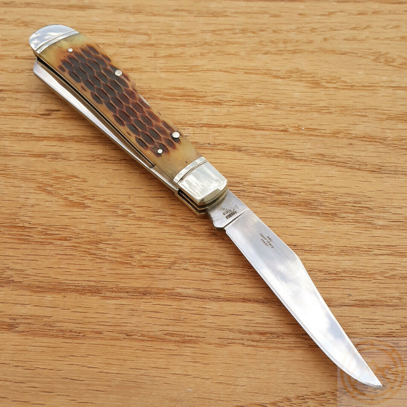 Rough Ryder Lockback Trapper Pocket Knife 440 Steel Blades Amber Bone Handle 1069 -Rough Ryder - Survivor Hand Precision Knives & Outdoor Gear Store