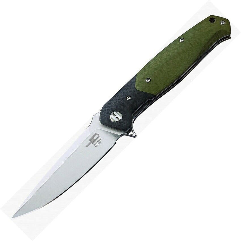 Bestech Knives Swordfish Liner Folding Knife 4" D2 Blade Black/Green G10 Handle G03A -Bestech Knives - Survivor Hand Precision Knives & Outdoor Gear Store