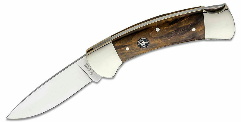 Boker 3000 Lockback Folding Knife 3.31" 440C Steel Blade Curly Birch Wood Handle 117100 -Boker - Survivor Hand Precision Knives & Outdoor Gear Store