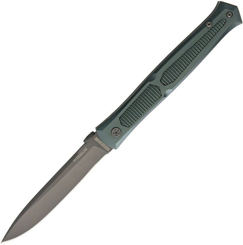 Rough Ryder Stiletto Folding Knife 3.75" Stainless Steel Blade Green Aluminum Handle 1859 -Rough Ryder - Survivor Hand Precision Knives & Outdoor Gear Store