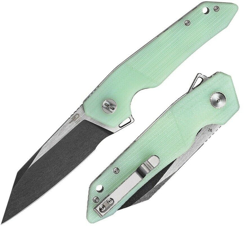 Bestech Knives Barracuda Folding Knife 3.5" D2 Tool Steel Blade Jade G10 Handle G15D2 -Bestech Knives - Survivor Hand Precision Knives & Outdoor Gear Store