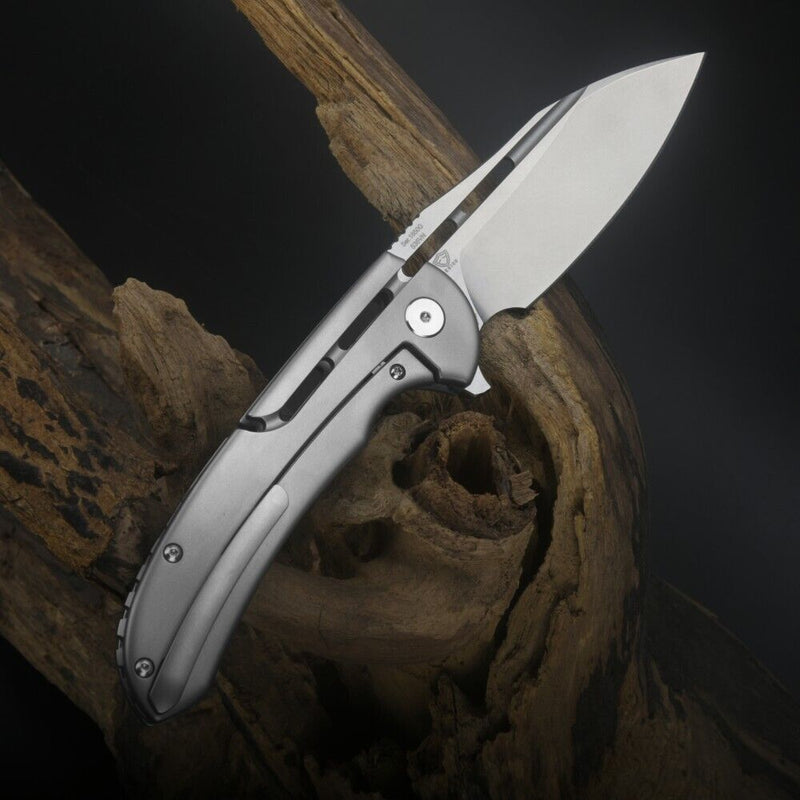Artisan Valor Frame Folding Knife 3.53" S35VN Steel Blade Gray Titanium Handle Z1850GGY -Artisan - Survivor Hand Precision Knives & Outdoor Gear Store