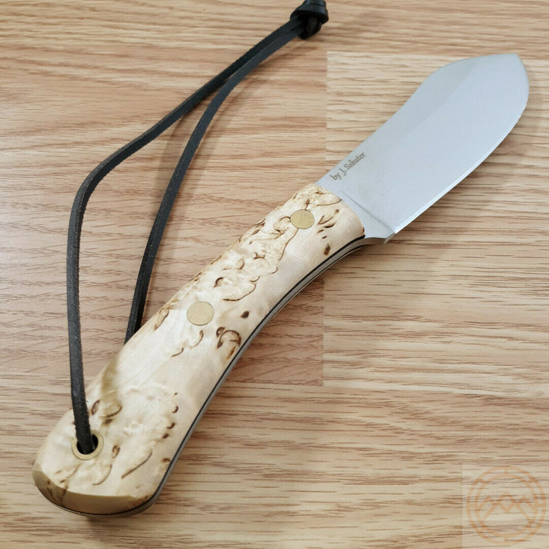 Joker Nessmuk Fixed Knife 4.5" Sandvik 14C28N Steel Full Tang Blade Curly Birch Handle RCL136 -Joker - Survivor Hand Precision Knives & Outdoor Gear Store