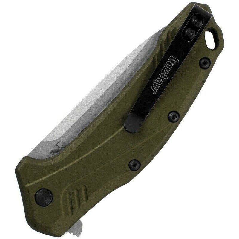 Kershaw Link Linerlock Folding Knife 3.25" CPM-20CV Steel Blade Olive Aluminum Handle 1776OLSW -Kershaw - Survivor Hand Precision Knives & Outdoor Gear Store