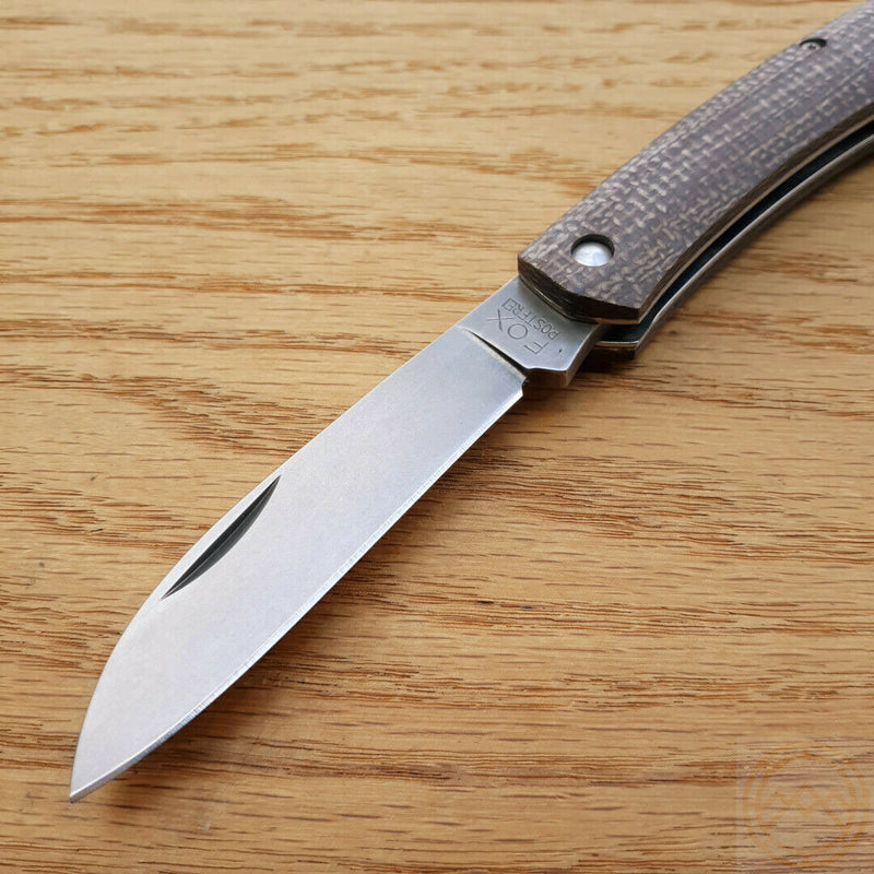Fox Nauta Slip Joint Folding Knife 3.25" 420C Steel Blade Canvas Micarta Handle 230MIBI -Fox - Survivor Hand Precision Knives & Outdoor Gear Store