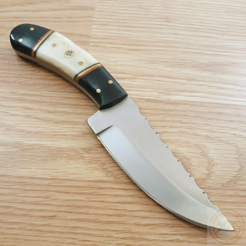 Frost Cutlery Cloud Hunter Fixed Knife 4" Stainless Steel Blade White Bone/Buffalo Horn Handle W676BHWSB -Frost Cutlery - Survivor Hand Precision Knives & Outdoor Gear Store