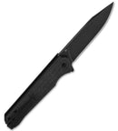 QSP Knife Mamba Linerlock Folding Knife 3.5" D2 Tool Steel Blade Black Linen Micarta Handle 111G2 -QSP Knife - Survivor Hand Precision Knives & Outdoor Gear Store