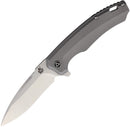 QSP Knife Woodpecker Folding Knife 3.75" Bohler M390 Steel Blade Gray Titanium Handle 116A -QSP Knife - Survivor Hand Precision Knives & Outdoor Gear Store