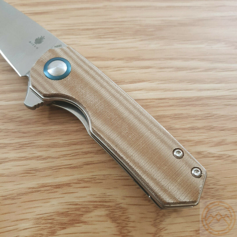 Kizer Cutlery Lieb Folding Knife 2.5" N690 Steel Blade Brown Micarta Handle V2541N4 -Kizer Cutlery - Survivor Hand Precision Knives & Outdoor Gear Store
