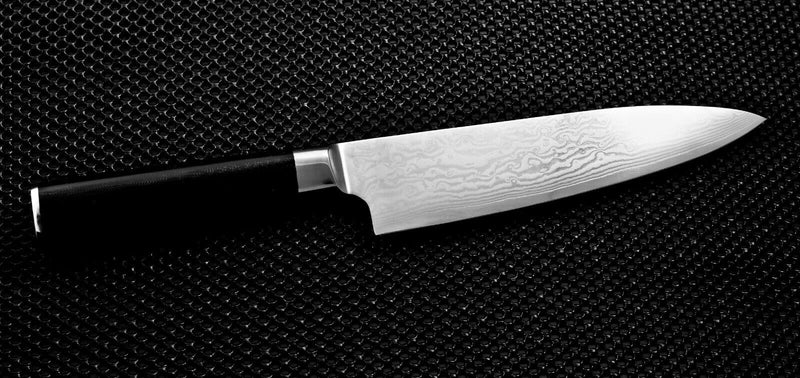 Myerchin Galley Chefs Kitchen Knife 8" Damascus Steel Blade Black G10 Handle G100 -Myerchin - Survivor Hand Precision Knives & Outdoor Gear Store