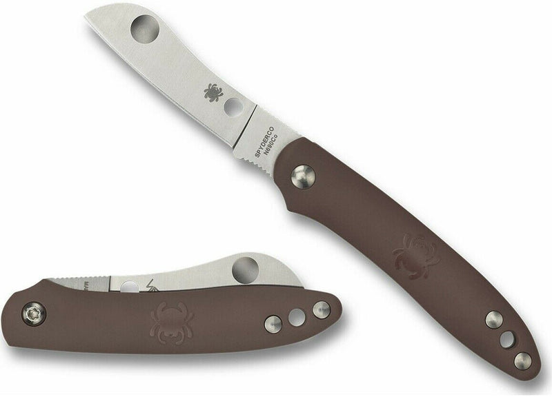 Spyderco Roadie Folding Knife 2" N690 Steel Blade Brown FRN Handle 189PBN -Spyderco - Survivor Hand Precision Knives & Outdoor Gear Store