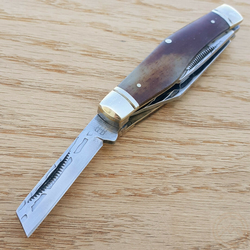 Rough Ryder Heavy Forge Pocket Knife Carbon Steel Blades Brown Smooth Bone Handle 1977 -Rough Ryder - Survivor Hand Precision Knives & Outdoor Gear Store