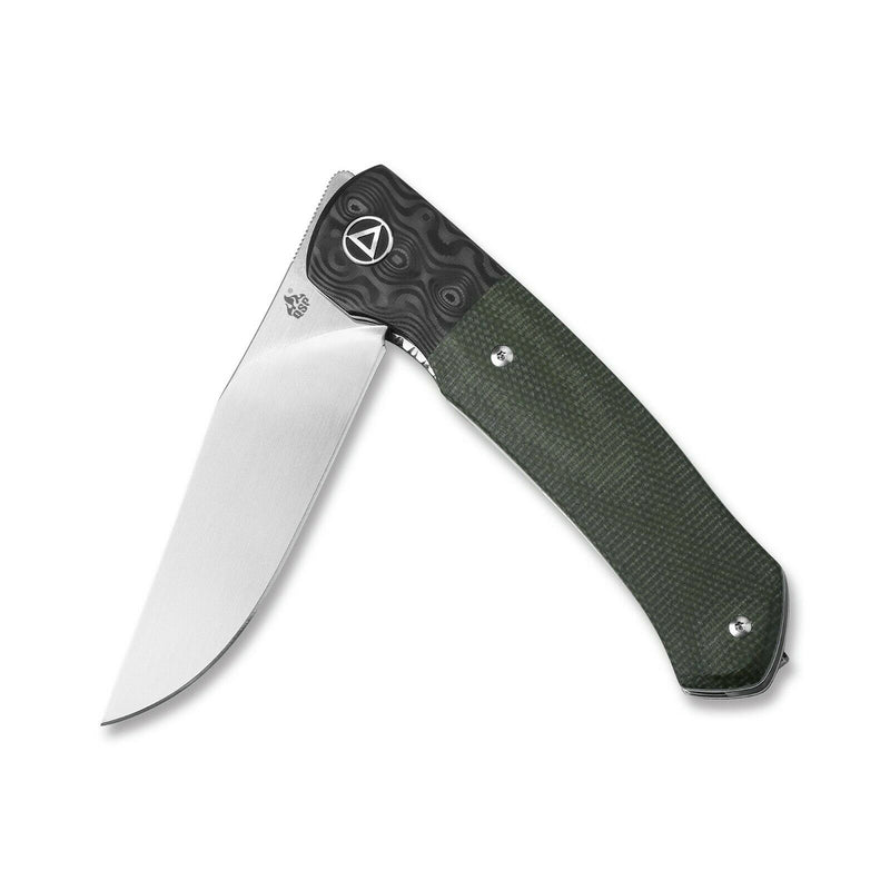 QSP Knife Gannet Folding Knife 3.38" 154CM Steel Blade Green Micarta Handle 137C -QSP Knife - Survivor Hand Precision Knives & Outdoor Gear Store