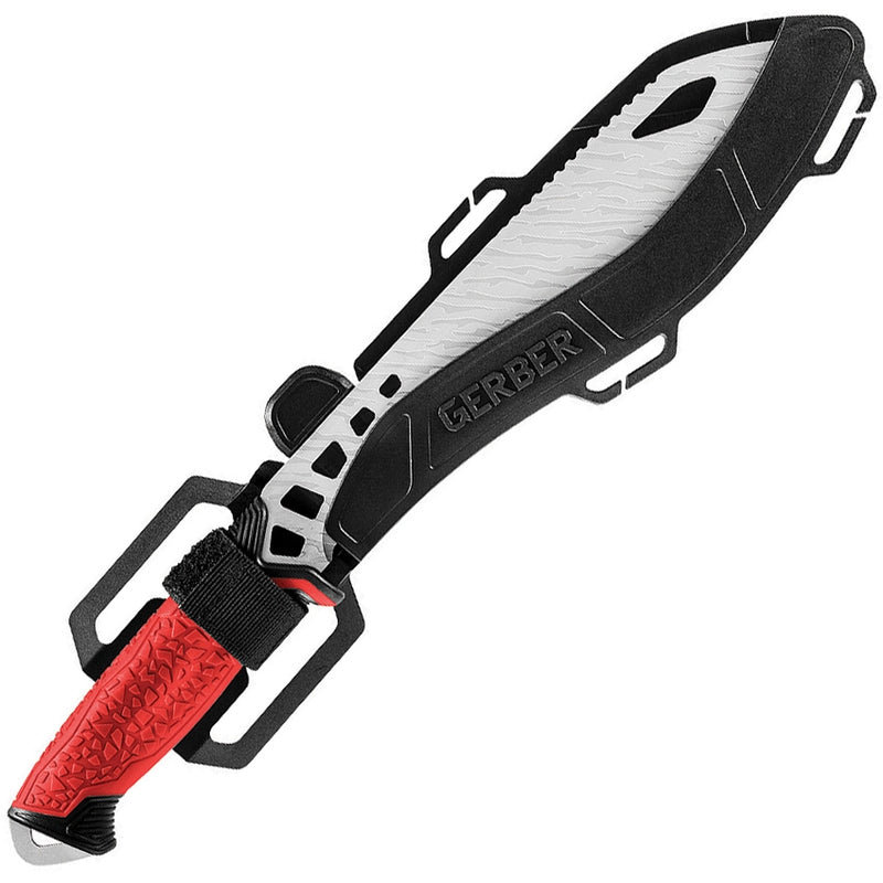 Gerber Versafix Machete Fixed Knife 9" Stainless Steel Blade Black/Red Rubberized/Polypropylene Handle 3470 -Gerber - Survivor Hand Precision Knives & Outdoor Gear Store