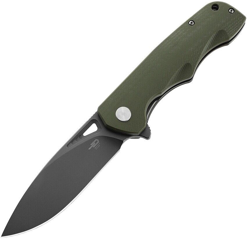 Bestech Knives Airstream Folding Knife 3.75" D2 Tool Steel Blade OD Green G10 Handle KG47H -Bestech Knives - Survivor Hand Precision Knives & Outdoor Gear Store